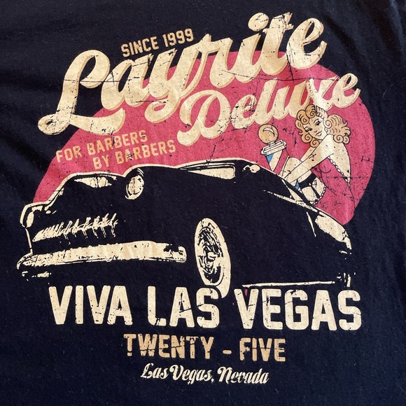 Black layrite Viva Las Vegas T-shirt ￼ - Picture 2 of 3